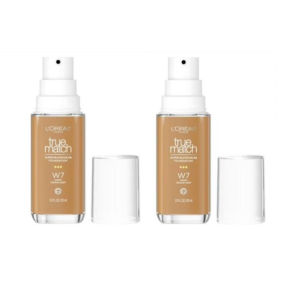 L'Oreal Paris True Match Super-Blendable Liquid Foundation-W7, Warm Medium Deep - Picture 1 of 1
